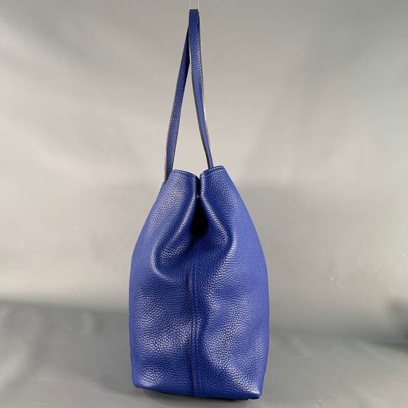 LONGCHAMP Blue Pebble Grain Leather Tote Handbag - Picture 3 of 11